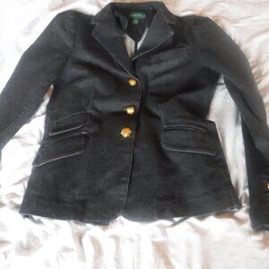 Lauren Jeans Co Ralph Lauren Womens Size 8 Black Jean Jacket